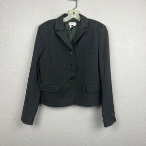 Barneys New York Women's Gray Three Button Blazer Size 8